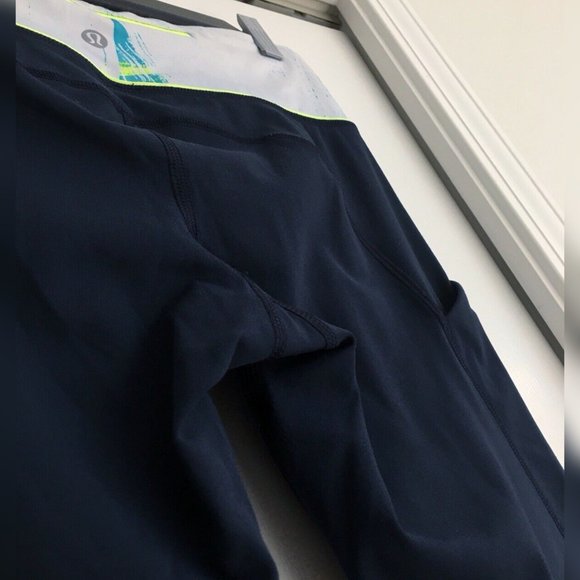LULULEMON Speed Tight IV Inkwell Navy Gray Waistband Yoga Legging Size 4 - Picture 6 of 10